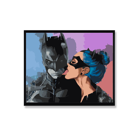 Бэтмен и женщина кошка, цветные
